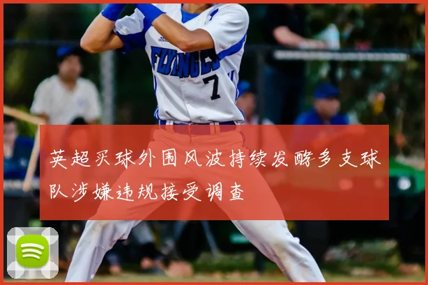 英超买球外围风波持续发酵多支球队涉嫌违规接受调查