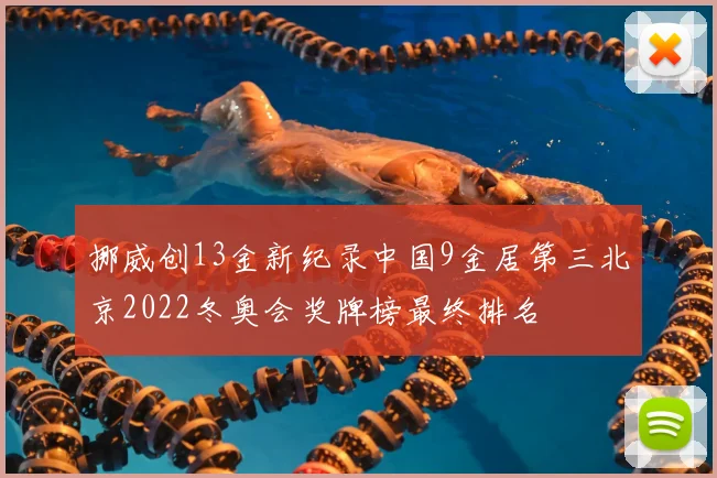 挪威创13金新纪录中国9金居第三北京2022冬奥会奖牌榜最终排名